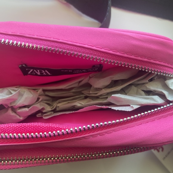 🔖ZARA Pink Purse Pouch Fanny Pack Bag Adjustable Removable Strap - Picture 7 of 7